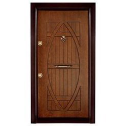 درب ضد سرقت مدل ترک CNC کد MA 317 – طراحی مدرن با روکش چوب و بدنه فولادی ضد خش