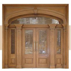 درب لابی تمام چوب سفارشی کد MA266 