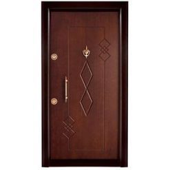 درب ضد سرقت مدل ترک CNC کد MA 319 – طراحی مدرن با روکش چوب طبیعی و بدنه فولادی مقاوم