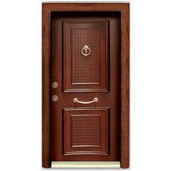 درب ضد سرقت کلاسیک لاکچری با روکش طبیعی و قاب برجسته - کد MA 327