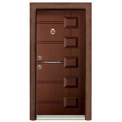 درب ضد سرقت مدل ترک CNC کد MA 321 – طراحی مدرن با روکش چوب و بدنه فولادی مقاوم