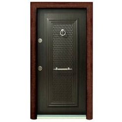 درب ضد سرقت کلاسیک با روکش چوب بلوط و رنگ سوخته - کد MA 324