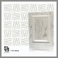 در کابینتی MDF روکش ممبران سفید کف تراش قاب برجسته کد 020 