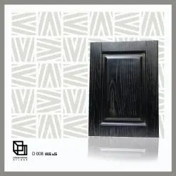در کابینتی MDF روکش ممبران تک قاب مشکی کلاسیک کد 08 