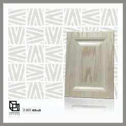 در کابینتی MDF روکش PVC تک قاب سفید با رگه‌های سفید کلاسیک کد 05 