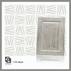 در کابینتی MDF روکش PVC تک قاب سفید کلاسیک کد 06 