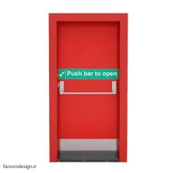 فروش انواع درب های ضد حریق، درب خروج اضطراری، درب بیمارستانی، درب ضد آتش، درب ضد حریق تک لنگه کد1107