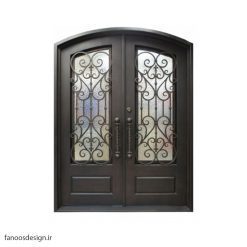 درب فلزی، درب حیاطی، درب حیاط، درب نفر رو، درب فرفوژه فلزی، درب فلزی کلاسیک فرفوژه کد 509