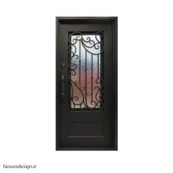 درب فلزی، درب حیاطی، درب حیاط، درب نفر رو، درب فرفوژه فلزی، درب فرفوژه لوکس فلزی تگ لنگه کد 507