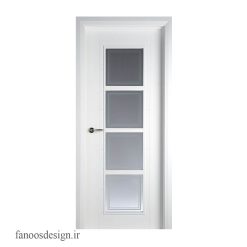 درب چوبی اتاقی شیشه خور کد 3054