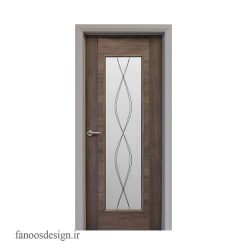 درب تمام چوب و شیشه خور کد 3012