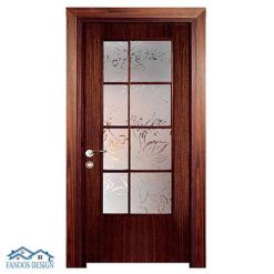 درب اتاق خواب کلاسیک شیشه خور کد MT3109