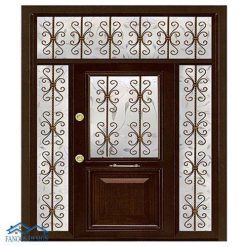 درب ضد سرقت لابی شیشه خور فرفوژه کد MT226