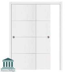 درب ریلی کمد دیواری mdf با رویه pvc کد 3024