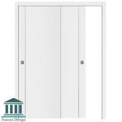 درب کمد دیواری ریلی ام دی اف با رویه PVC کد 3018