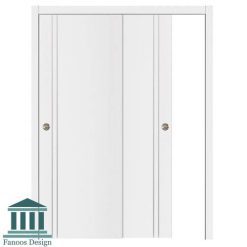 درب کمد دیواری ریلی ام دی اف با رویه پی وی سی کد 3017