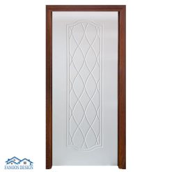 درب اتاق خواب سفید رویه PVC کد 3044