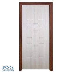 درب وکیوم رویه PVC سفید مات کد 3043