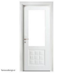 درب HDF ترک حصیری نیم ویترین کد 9019