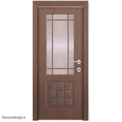 درب HDF ترک حصیری شیشه خور و زوار خور کد 9016
