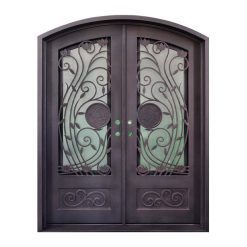 درب آهنی ورودی ساختمان دولنگه کد 2076