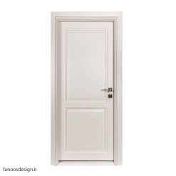 درب چوبی با رنگ پلی اورتان سفید دوقاب کد 4034