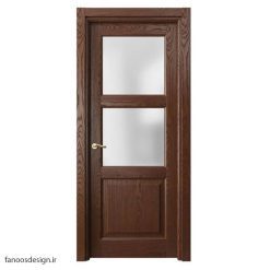 در چوبی اتاق نشیمن شیشه خور کد 4026