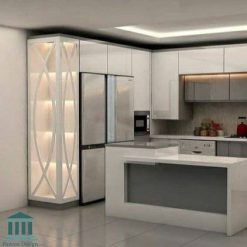 کابینت آشپزخانه نرکیبی هایگلاس و پی وی سی کد 0170