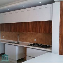 کابینت آشپزخانه ترکیبی ام دی اف و هایگلاس کد 0153