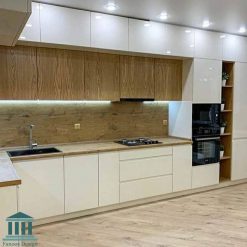 کابینت آشپزخانه ترکیبی ام دی اف وهایگلاس کد 0164