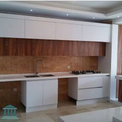 کابینت آشپزخانه ترکیبی ام دی اف و هایگلاس کد 0153