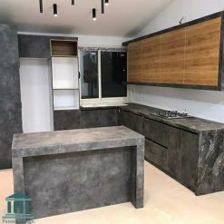 کابینت آشپزخانه ترکیبی ام دی اف و پی وی سی کد 0159