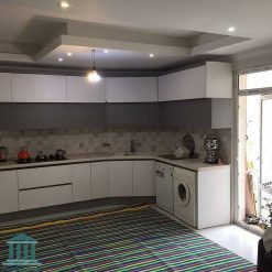 کابینت آشپزخانه ترکیبی پی وی سی و هایگلاس کد 0251