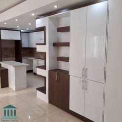 کابینت آشپزخانه ترکیبی ام دی اف و هایگلاس کد 0152