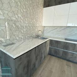 کابینت آشپزخانه ترکیبی هایگلاس و پی وی سی کد 0249