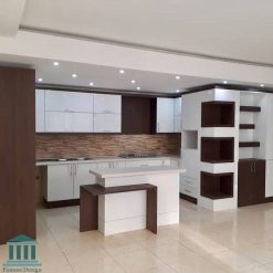 کابینت آشپزخانه ترکیبی ام دی اف و هایگلاس کد 0152