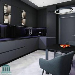 کابینت وکیوم طوسی کد 0234 5 کابینت آشپزخانه پی وی سی کد 0234