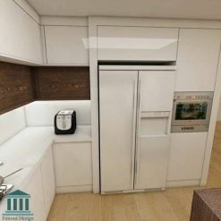 کابینت آشپزخانه ترکیبی ام دی اف و هایگلاس کد 0228