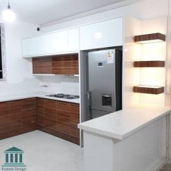 کابینت آشپزخانه ترکیبی هایگلاس و ام دی اف کد 0151