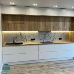 کابینت آشپزخانه ترکیبی ام دی اف و هایگلاس کد 0220