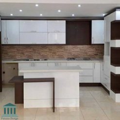 کابینت آشپزخانه ترکیبی ام دی اف و هایگلاس کد 0212