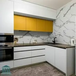 کابینت جدید آشپزخانه پی وی سی کد 0210 6 کابینت آشپزخانه پی وی سی کد 0210