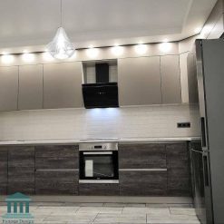 کابینت آشپزخانه ترکیبی پی وی سی و هایگلاس کد 0189