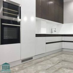 کابینت آشپزخانه ترکیبی ام دی اف و هایگلاس کد 0188