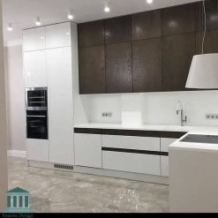 کابینت آشپزخانه ترکیبی ام دی اف و هایگلاس کد 0188