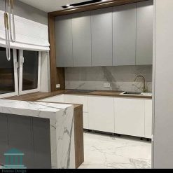 کابینت آشپزخانه ترکیبی ام دی اف و پی وی سی کد 0186