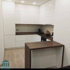 کابینت آشپزخانه ترکیبی ام دی اف و هایگلاس کد 0185