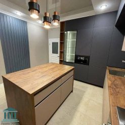 کابینت آشپزخانه ترکیبی ام دی اف و پی وی سی کد 0184