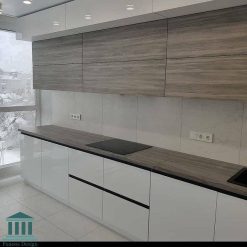 کابینت آشپزخانه ترکیبی ام دی اف و هایگلاس کد 0179