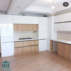 کابینت آشپزخانه ترکیبی هایگلاس و ام دی اف کد 0144